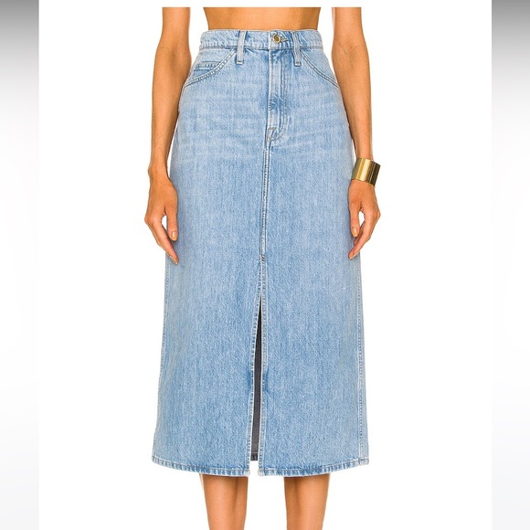 Frame Denim Le Italiene Denim MidMaxi Skirt - Picture 16 of 16